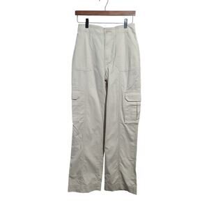 Abercrombie & Fitch Cream Cotton Cargo Pants Size 25/0 NWT